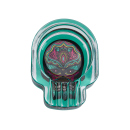 Glasaschenbecher "Skull" 9,5 x 7 cm, 6er Display