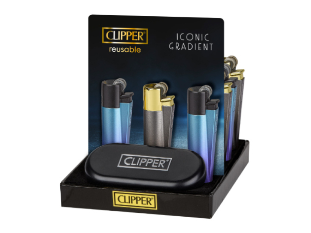 Clipper Metal Large ICONIC GRADIENT inkl. Geschenkbox, 12er Display