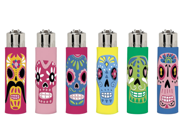 Clipper Cover COLORFUL SKULLS, 30er Display