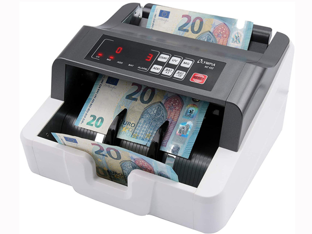 Olympia NC 452 Akku Geldzählmaschine & Geldscheinprüfer, UVP: 199,99 Euro