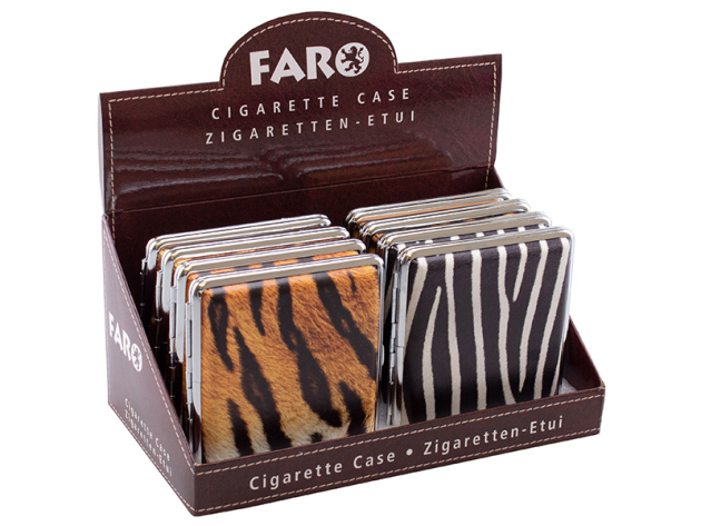 Zigarettenetui "Animal" für 20 Zig., mit Gummiband, 8er Display