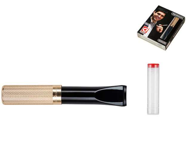 Denicotea Zigarettenspitze Automatic, gold, Sattel