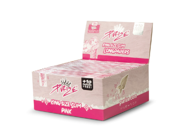 PURIZE PINK, 50er Pack, King Size Slim, Papers