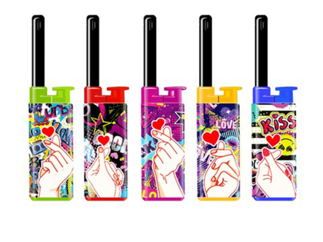 Stabfeuerzeuge Mini "Love Hands" 25er Display