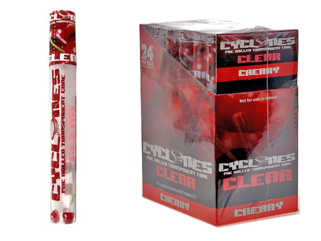 Kopie von Cyclones Cone CLEAR "Cherry", King Size  24er Display