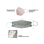 Mundschutz FFP2 3D Nanofilter, rosa; einzeln