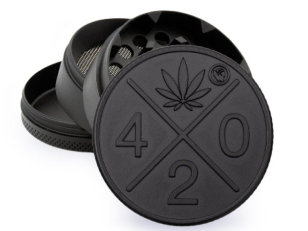 Grinder Black "420 Logo" Metal, 4-tlg.: Ø 50 mm