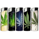 Elektrofeuerzeuge "CANNABIS"; 50er Display