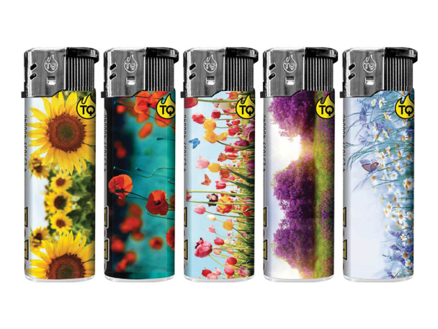 Elektrofeuerzeuge "FLOWER LAND"; 50er Display