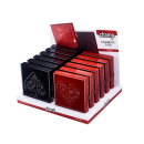 Zigarettenetui "Herz/Pik" für 20 Zig. mit Spange, 12er Display