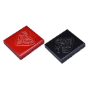 Zigarettenetui "Herz/Pik" für 20 Zig. mit Spange, 12er Display