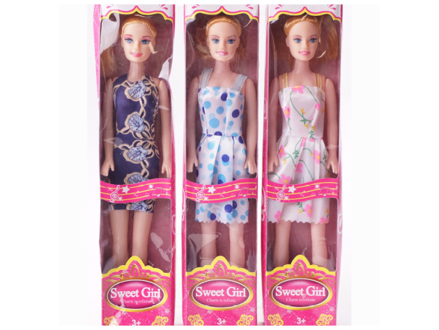Modepuppe "Sweet Girl", 3-fach sortiert, einzeln