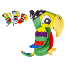 Plüsch Piraten Papagei, 25 cm, 3-fach sortiert, einzeln