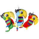 Plüsch Piraten Papagei, 25 cm, 3-fach sortiert, einzeln