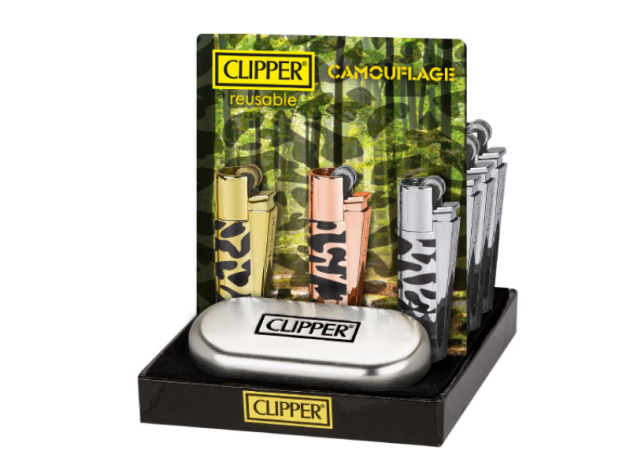 Clipper Metal Large CAMOUFLAGE, 12er Display