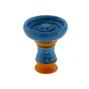 Shisha Kopf Keramik &quot;Gelb-Blau&quot;; H&ouml;he ca.9...