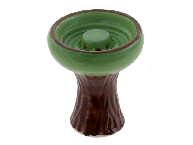 Shisha Kopf Keramik "Baum"; braun-grün; Höhe ca. 10 cm; Ø 8 cm