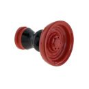 Shisha Kopf Keramik "Rot & Schwarz"; Höhe 9 cm Ø 7,7 cm