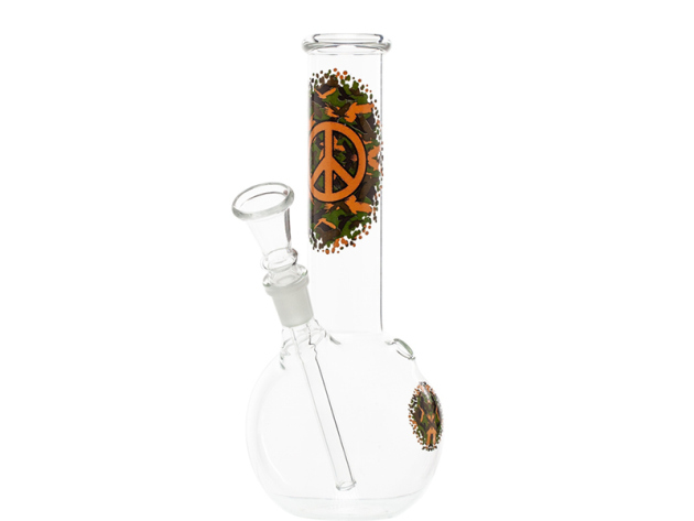 Glasbong "Greenline" Höhe 21 cm, Ø 34 mm