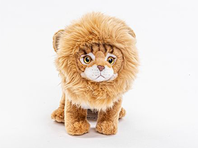 Plüsch Katze mit abnehmbarer Löwenmähne, Höhe 20,5 cm