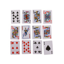 Mini-Spielkarten, Poker, ca. 6 x 4 cm, 54 Karten, 24er Display