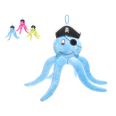 Plüsch Tintenfisch-Pirat, ca. 28 cm, 3-fach sortiert, einzeln