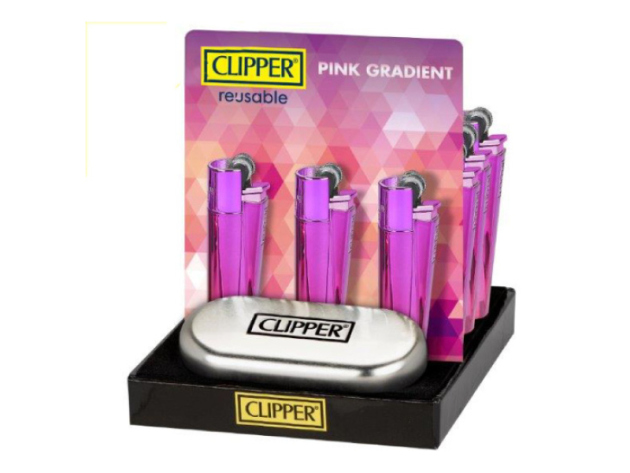 Clipper Metal Large PINK GRADIENT inkl. Geschenkbox, 12er Display