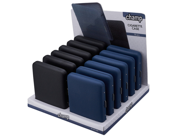 Zigarettenetui "Case Sandy" für 20 Zig., mit Spange, 12er Display