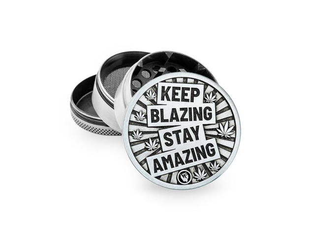 Grinder "Keep Blazing" Metal, 4-tlg.: Ø 50 mm