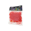 Loom Bands rot;  600 Stück in der Tüte