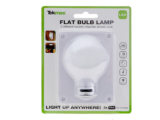 Tekmee LED flache Glühbirne; batteriebetrieben