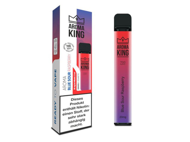 Aroma King - "Blue Sour Raspberry" ( saure Himbeere) E-Shisha - Nikotinsalz 20mg - 700 Züge