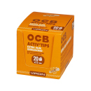 OCB Filter Slim Activ Tips Unbleached - Virgin Aktivkohle Keramikkappen, 6mm, 20 x 15 Stück