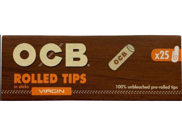 OCB Filter Tips Rolled Virgin in Sticks, 20 Packungen a 25 Tips