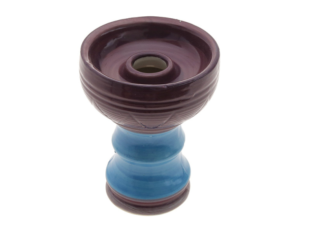 Shisha Kopf Keramik "Violett mit Hellblau" , Höhe ca. 10 cm, Ø ca. 7,5 cm