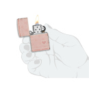 Zippo Feuerzeug - Hearts RoseGold / Laser 360°