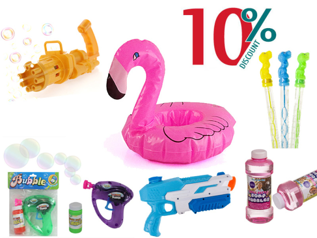 10% auf alle Seifenblasen- & Wasserspielzeuge *bezieht sich auf den Grundpreis