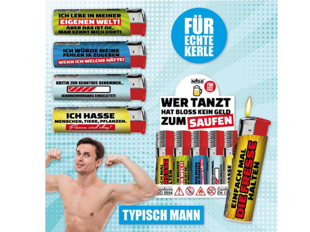 Elektrofeuerzeuge "Männersache", 50er Display