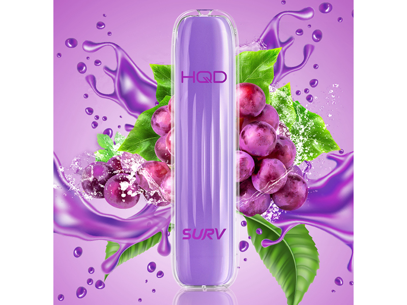 Surv HQD SURV - Grapey (Traube) - Einweg E-Shisha - 18 mg - 600 Züge