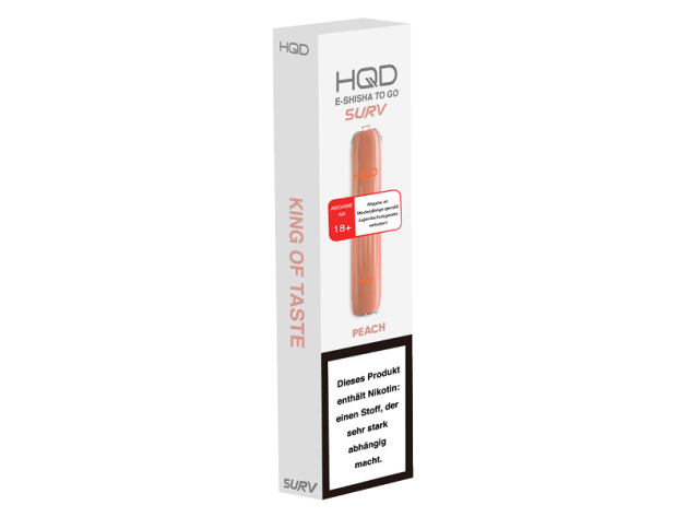 HQD SURV - Peach Ice (Pfirsicheis) - Einweg E-Shisha - 18 mg - 600 Züge