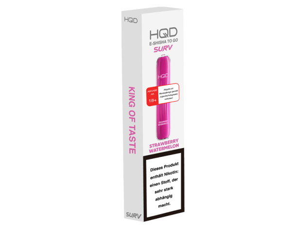HQD SURV - Strawberry Watermelon (Erdbeere-Wassermelone) - Einweg E-Shisha - 18 mg - 600 Züge