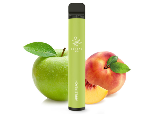 ELFBAR 600 - "Apple Peach" (Apfel, Pfirsich) - E-Shisha - ohne Nikotin - 600 Züge