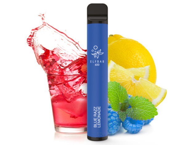 ELFBAR 600 - "Blue Razz Lemonade" (Blaue Himbeerlimonade) - E-Shisha - ohne Nikotin - 600 Züge