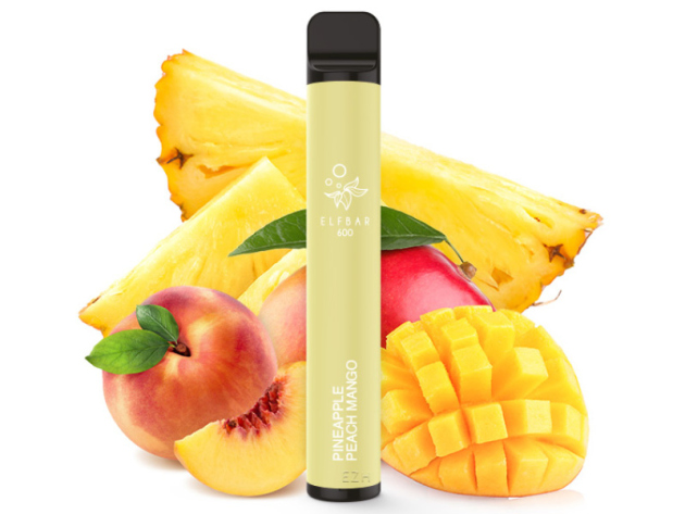 Elf Bar 600 - "Pineapple Peach Mango" (Ananas, Pfirsich, Mango) E-Shisha - 20 mg - 600 Züge