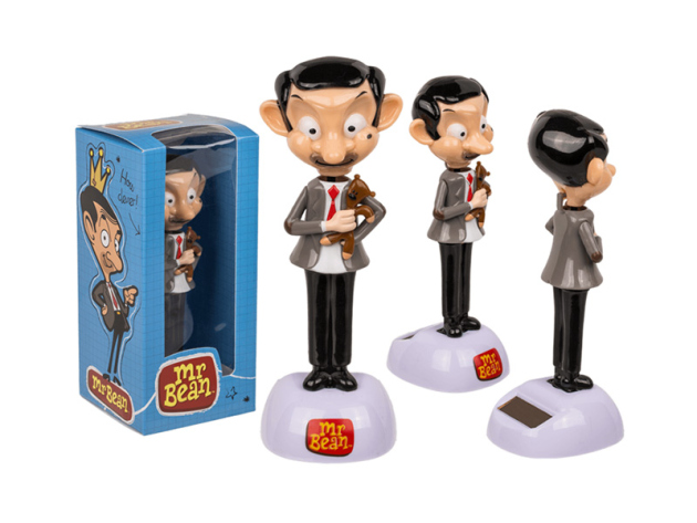 "Mr. Bean" bewegliche Figur mit Solarzelle auf Sockel, Höhe 15 cm; einzeln