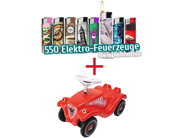550 Feuerzeuge + Bobby-Car Classic