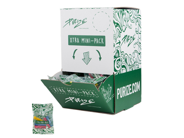 PURIZE versch. Farben; 100 x 5 Filter SpenderBox,  Xtra Slim Size 5,9 mm,  Aktivkohlefilter