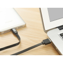Tekmee Ladekabel USB auf Micro-USB, 2m, schwarz