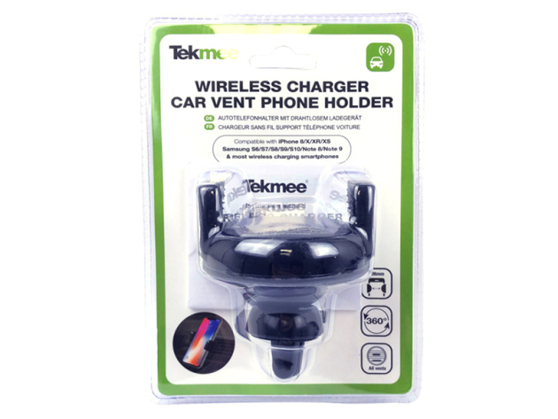 Tekmee KFZ-Handyhalterung mit kabellosem Ladegerät, schwarz