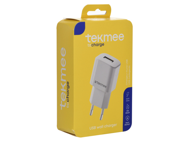 Tekmee Netzstecker 1x USB, weiß